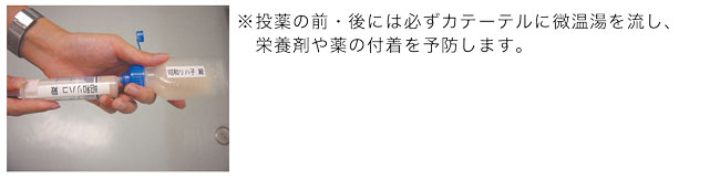 例：水剤瓶を使用した投薬法