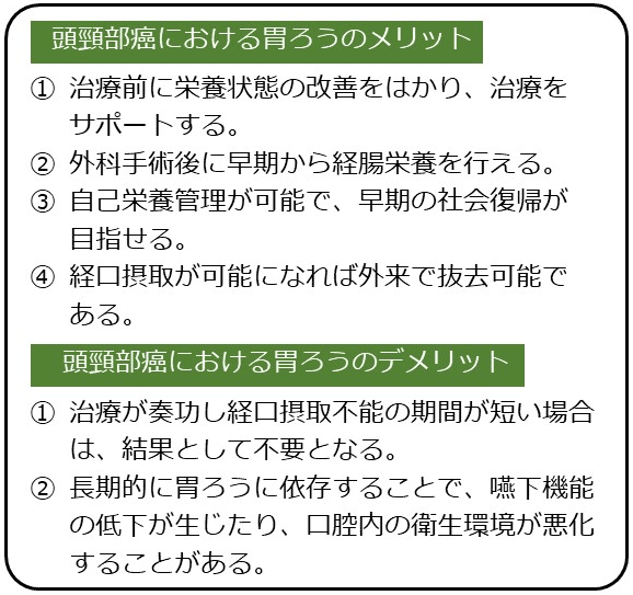 胃ろう造設によるメリットとデメリット