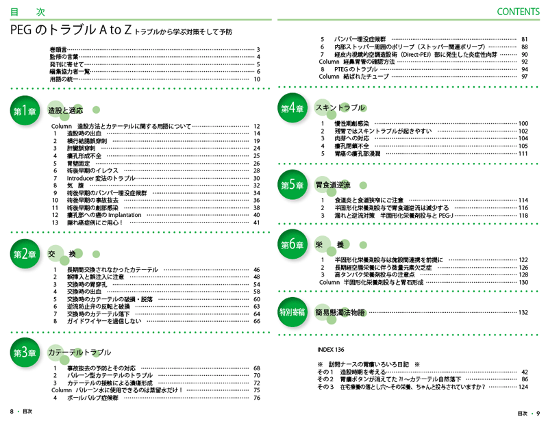 目次画像「ＰＥＧのトラブル A to Z -トラブルから学ぶ対策そして予防-」